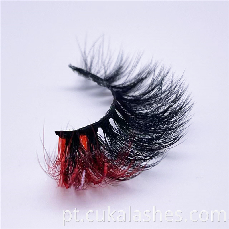 Red Glitter Eyelashes